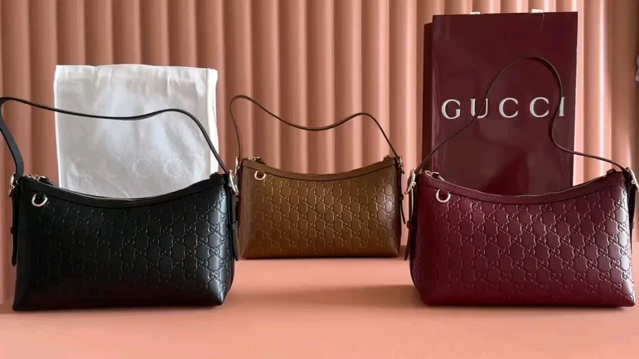 💋💋💋【New product】GG Emblem series original leather, model number: 847447. Combination short video
