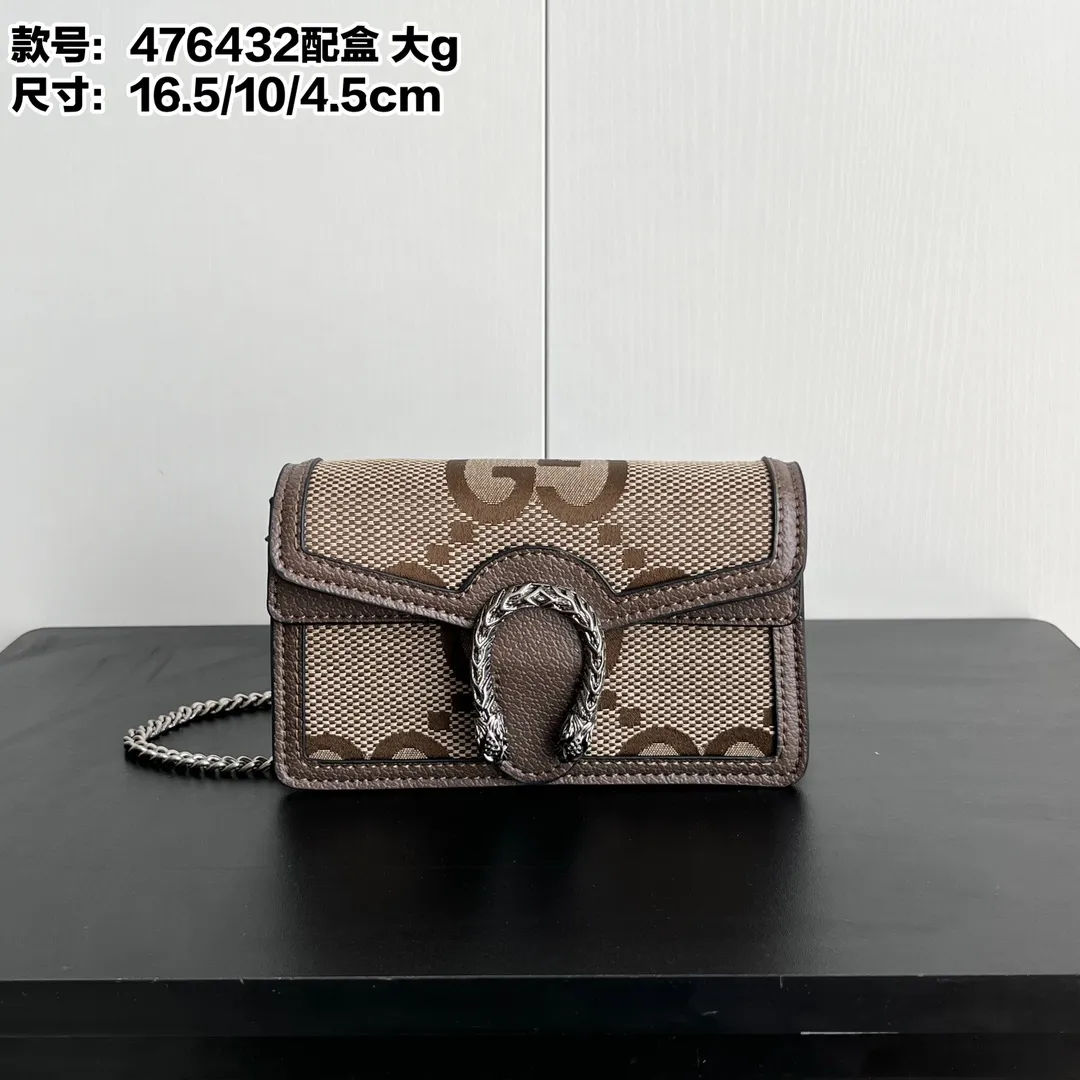 Actual shot #💰260 with box model: 476432 large g size: 16.5x10x4.5cm 𝙂𝙪𝙘𝙘𝙞 𝘿𝙞𝙤𝙣𝙮𝙨𝙪𝙨 𝙈𝙞𝙣𝙞 16.5 Xiaogujia’s entry-level small bag is recommended. It’s not worth mentioning. It’s a classic model that can be said to be the symbol of Xiaogujia. The classic mini Dionysian buckle is paired with calfskin. This bag has a very high appearance rate. It is simply a tool for daily wear and is very popular on the street❗️