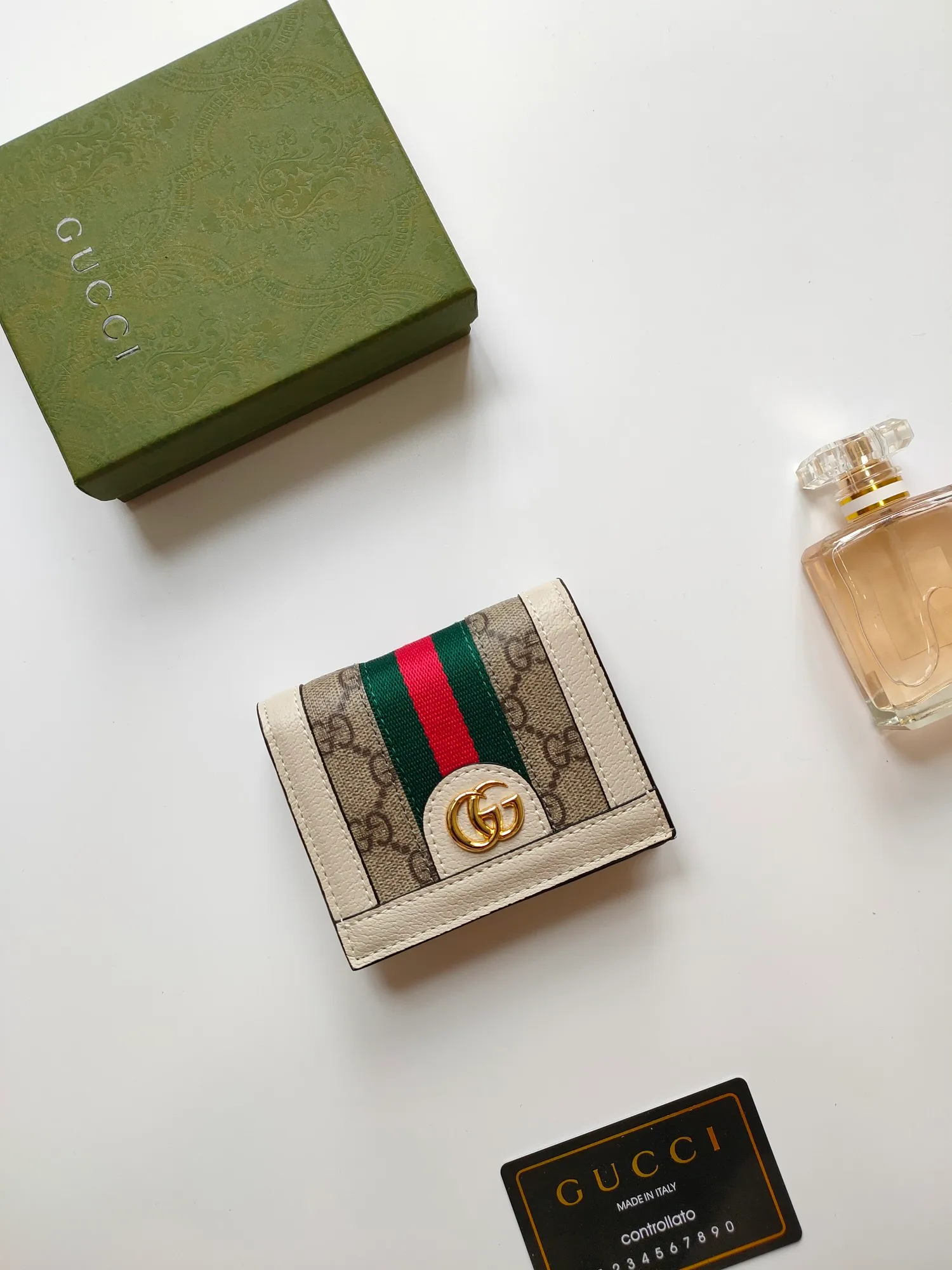 💰140 No.: 523155 gucci·leather original leather 🇮🇹，‼ ‼ Made of imported grained cow leather, paired with ebony double G fabric, gold hardware, official unique identity code👍👍counter quality, real photos📷, size 11cm*8.5cm*2.5cm💸💸💸