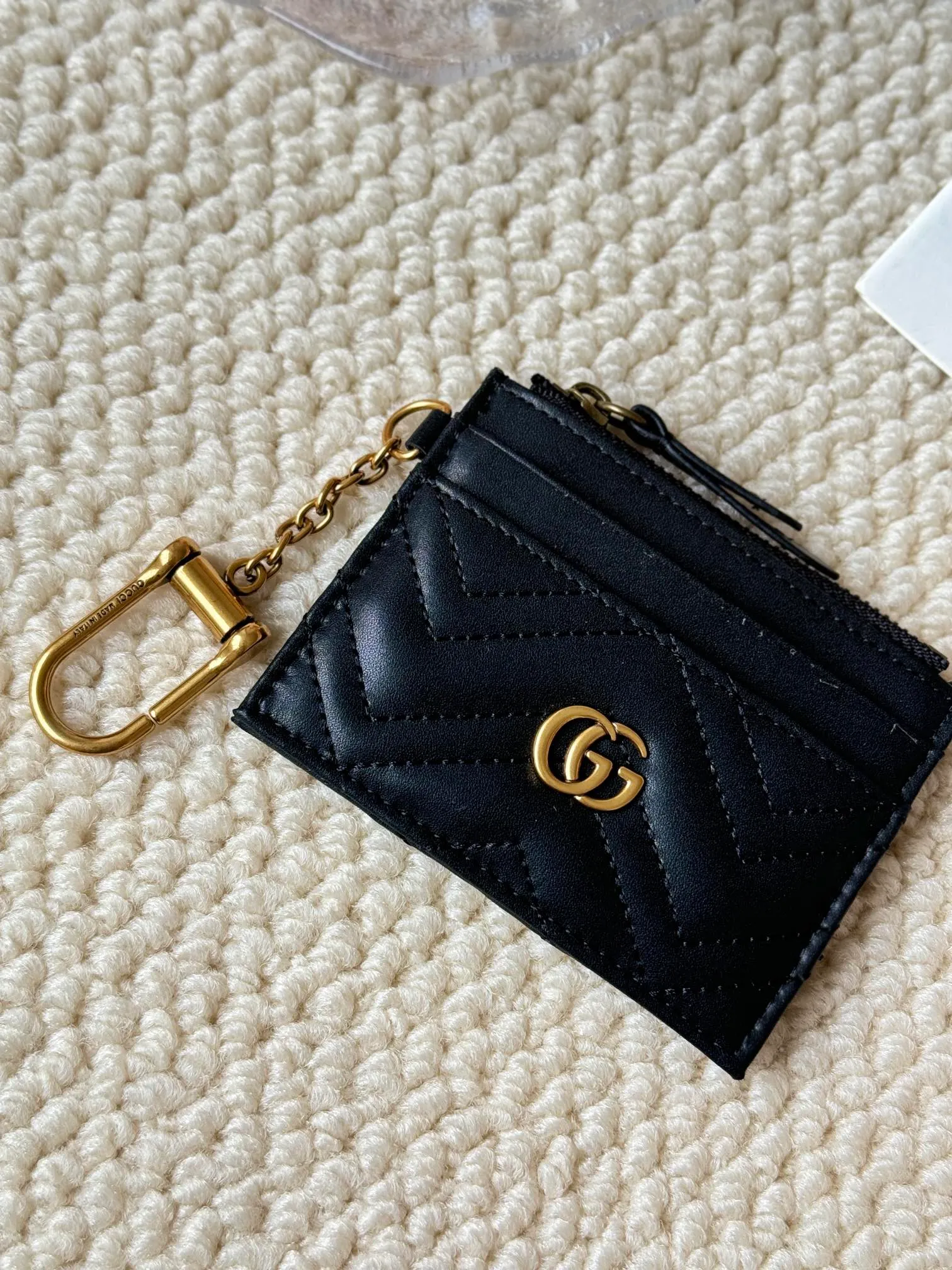 💰120 gucci card holder key🔑clasp new arrival! Actual shot of cowhide! Style number: 627064🎈🎈🎈Size: Width 10 X Height 7.5x1cm