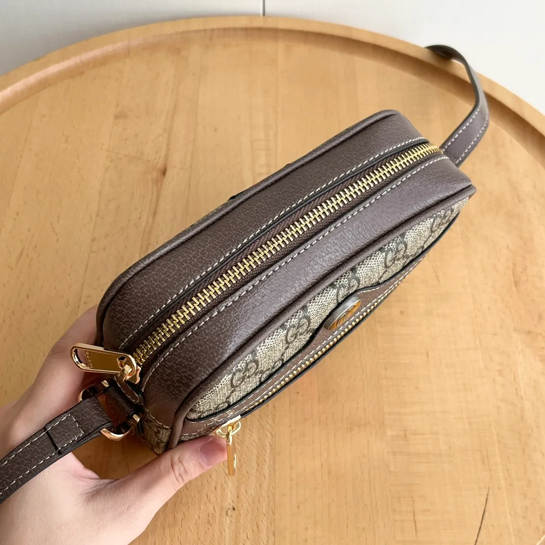 Actual shot #💰260 Model: 517350 Size: 17.5*12*5.5cm Gucci Ophidia series can be said to be out of control in retro style Crossbody shoulder strap🉑️Adjustable shoulder strap✅Keychain included