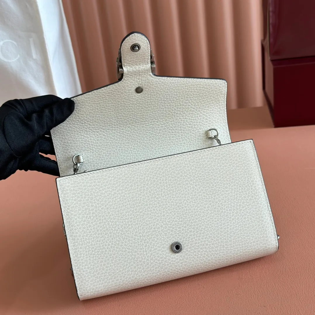 p680. 📣📣📣【Original leather🌈 Equipped with full package at the counter】🔥🔥GG Original leather, ebony double G fabric PVC with leather chain mini handbag/wallet, small bag with detachable shoulder strap, ample internal space, perfect replica of the original, 💯top-grade Italian imported cowhide👉fine workmanship ‼ ️Model: 401231, size: 20*13.5*4cm.