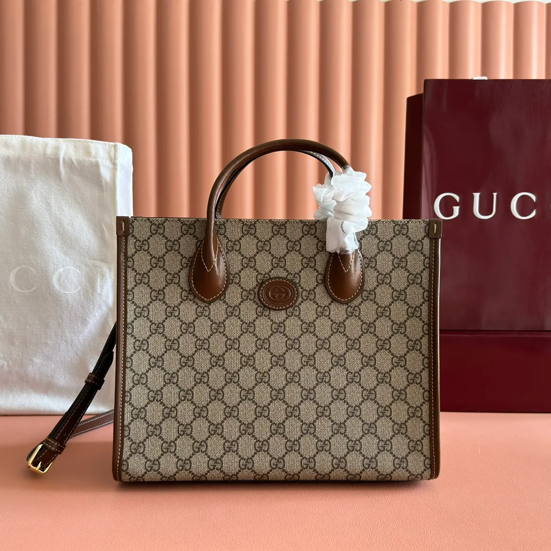 p1100. 💋💋💋[Packaging in Sanya duty-free shop gift bag] Original leather, real photo! Style No. 659983 Brown Brown🎈🎈🎈Dimensions: Width 31X Height 26.5X Side width 14.