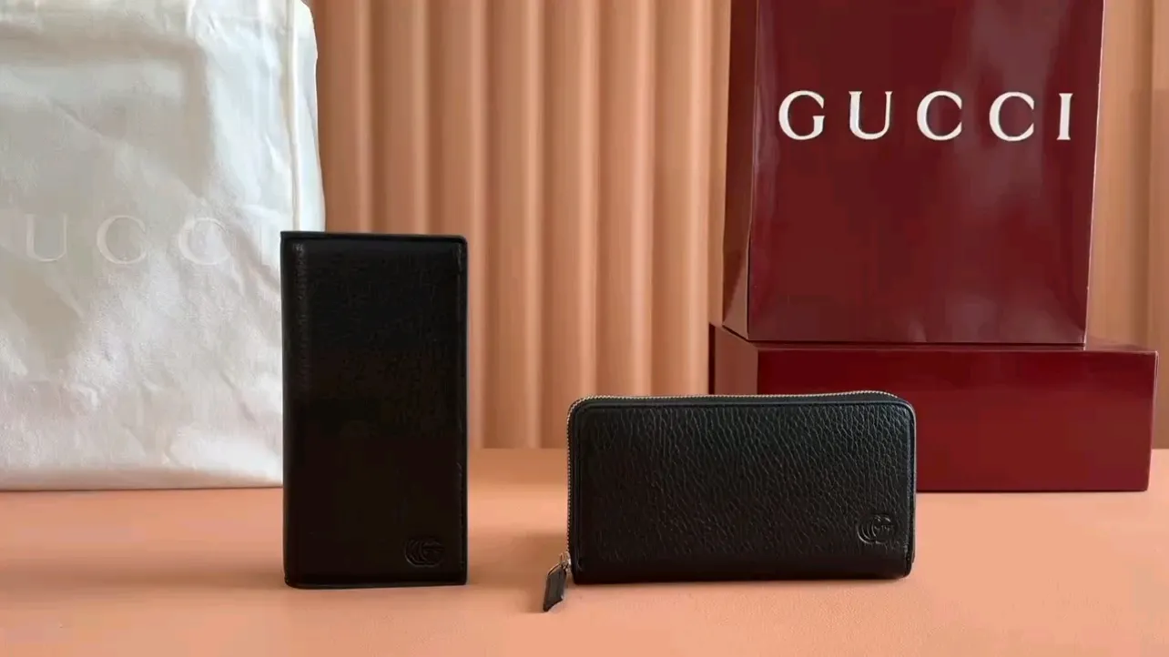 💋💋💋New Gucci 👉Card holder long clip wallet black/original leather shipped! 🐴Model: 795331, 800180. combination chart