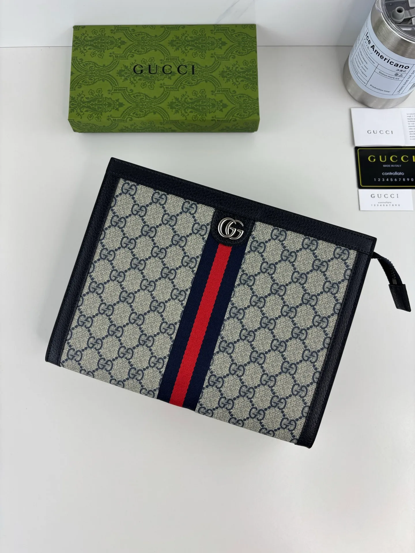 💰180 GUCCI new men’s and women’s handbags! Actual photos, Ophidia series ~ made of GG Supreme high-end man-made canvas, with iconic patterns and striped webbing, and top-notch overseas hardware, exquisitely crafted! Style number: 625549 Size: 26cm x 20.5cm x 6cm Color: blue