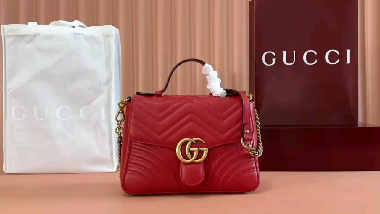 💋💋💋"Marmont Italian Original Leather" GG Marmont Series-498110