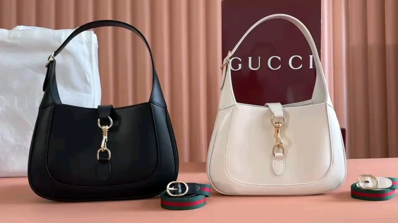 💋💋💋【New Product】👉Gucci Jackie series small shoulder plain/original leather is shipped! 🐲27.5cm Model: 782849. short video