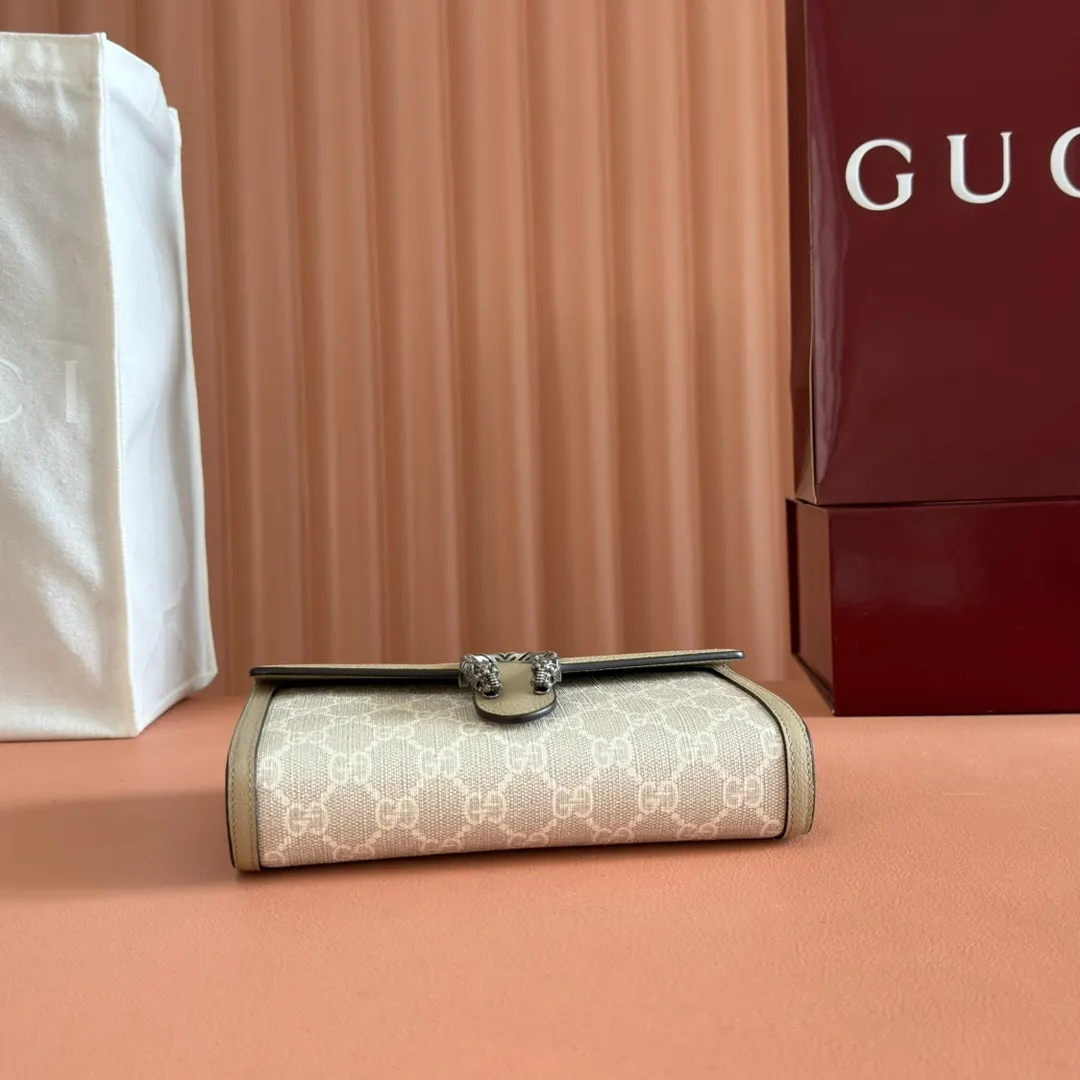 p740. 📣📣📣【Original leather🌈 Equipped with full package at the counter】🔥🔥GG Original leather, ebony double G fabric PVC with leather chain mini handbag/wallet, small bag with detachable shoulder strap, ample internal space, perfect replica of the original, 💯top-grade Italian imported cowhide👉fine workmanship ‼ ️Model: 401231, size: 20*13.5*4cm.