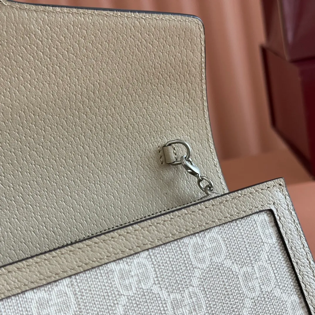 p740. 📣📣📣【Original leather🌈 Equipped with full package at the counter】🔥🔥GG Original leather, ebony double G fabric PVC with leather chain mini handbag/wallet, small bag with detachable shoulder strap, ample internal space, perfect replica of the original, 💯top-grade Italian imported cowhide👉fine workmanship ‼ ️Model: 401231, size: 20*13.5*4cm.