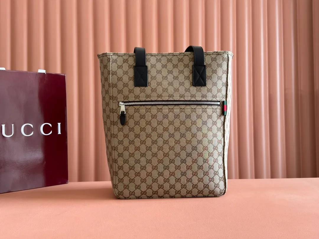 💋💋💋New Gucci GG canvas medium tote bag, apricot brown / shipped from the original factory! 🐲Model: 834796. short video