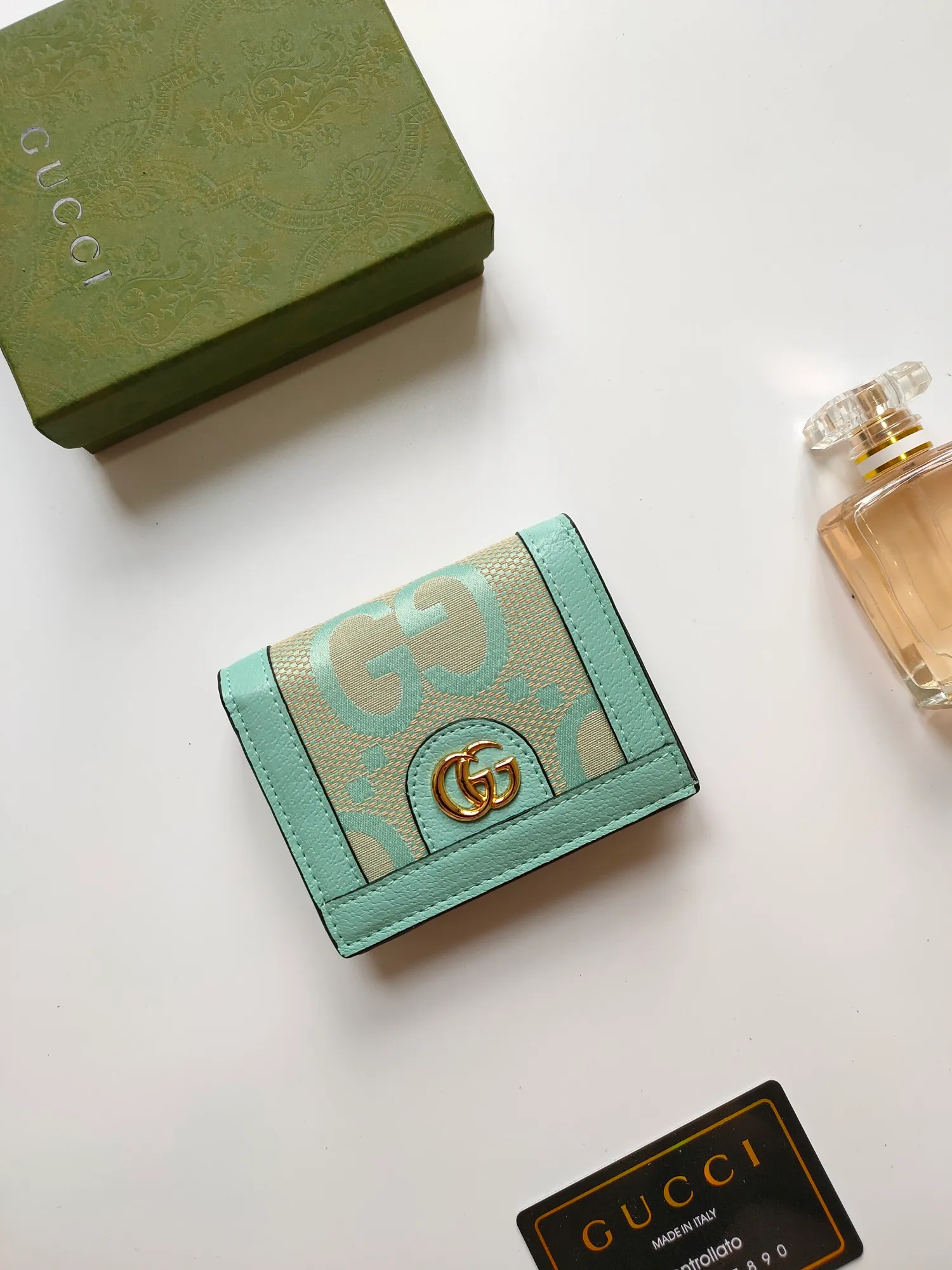 💰140 No.: 523155 gucci·leather original leather 🇮🇹，‼ ‼ Made of imported grained cow leather, paired with ebony double G fabric, gold hardware, official unique identity code👍👍counter quality, real photos📷, size 11cm*8.5cm*2.5cm💸💸💸