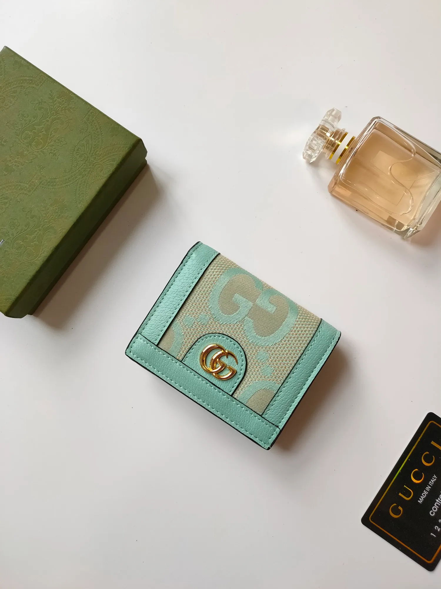 💰140 No.: 523155 gucci·leather original leather 🇮🇹，‼ ‼ Made of imported grained cow leather, paired with ebony double G fabric, gold hardware, official unique identity code👍👍counter quality, real photos📷, size 11cm*8.5cm*2.5cm💸💸💸