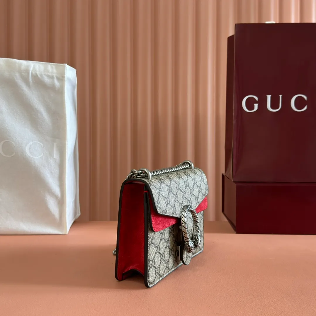 p840. 📣📣📣[Original leather with 🌈full counter packaging]🔥🔥Guccl Dionysus classic bag, whether it is a girl or a queen, no one will be captured by it...as charming and intoxicating as fine wine ~ Model: 421970 Size: 20*15.5*5cm