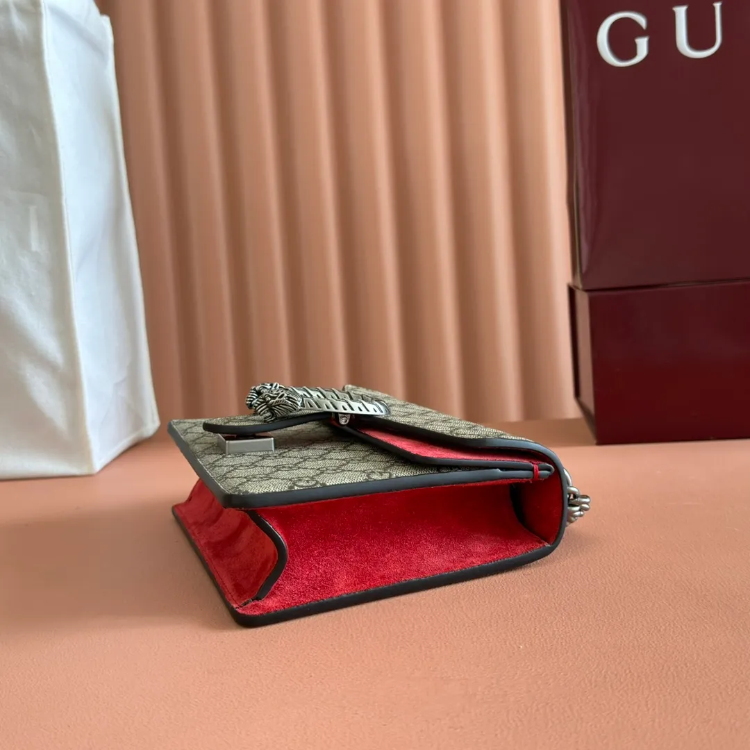 p840. 📣📣📣[Original leather with 🌈full counter packaging]🔥🔥Guccl Dionysus classic bag, whether it is a girl or a queen, no one will be captured by it...as charming and intoxicating as fine wine ~ Model: 421970 Size: 20*15.5*5cm