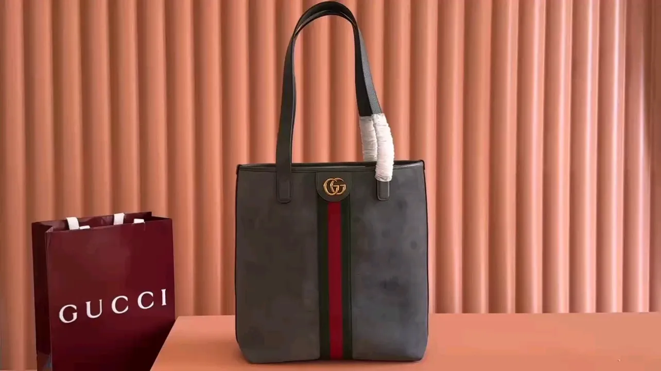 💋💋💋【New】GG Ophidia series medium tote bag, three-color suede/original leather is shipped, 🐍Model: 834465, short combination video