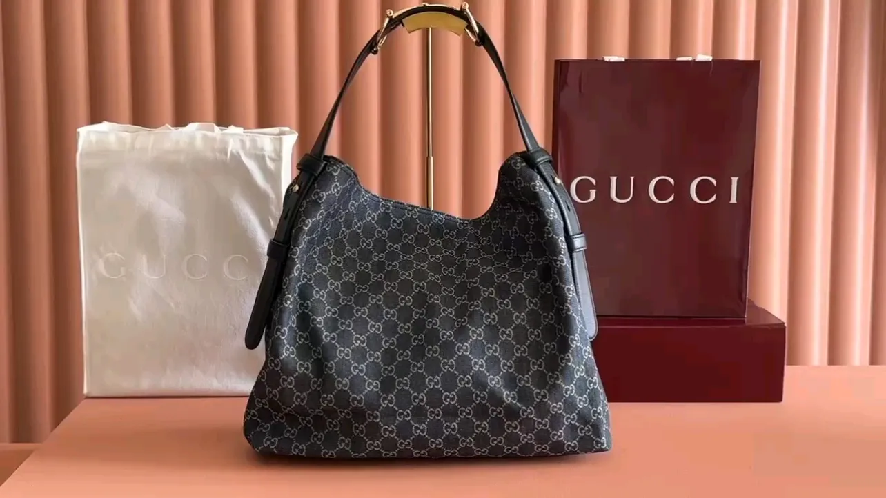 💋💋💋【New】Gucci Beatrix series large tote bag, brown cloth/blue cloth/original leather shipped, 🐍Model: 850546, short video