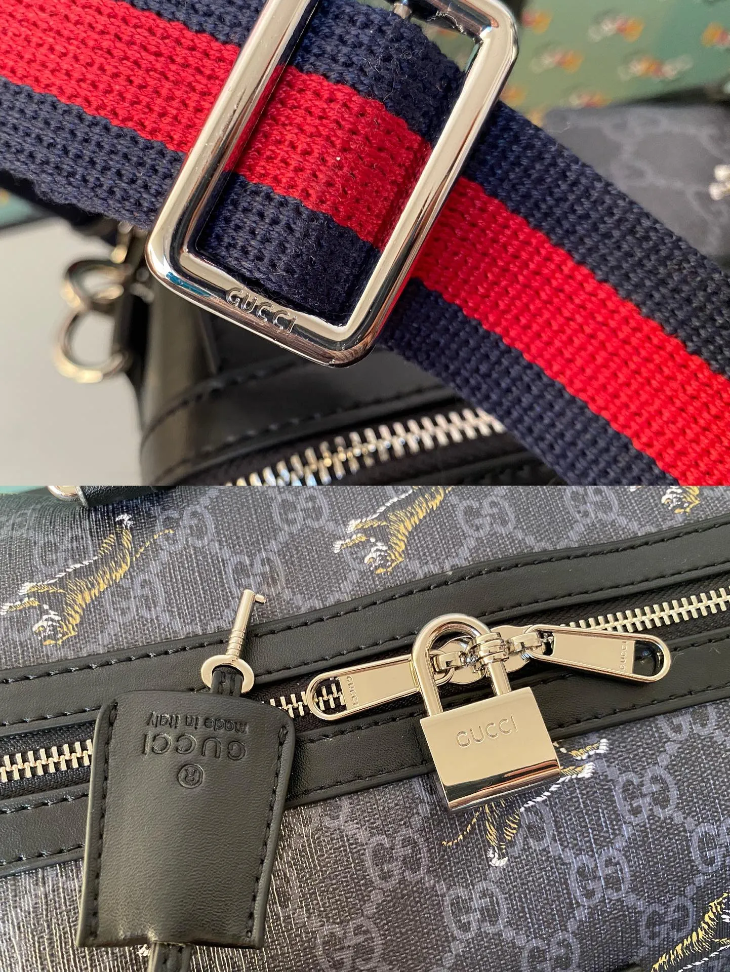 💰380 🆕GUCCI💝💝The latest small travel bag💗The texture is super soft and made of soft GG Supreme high-grade man-made canvas. This material is a softer version of GG Supreme high-grade man-made canvas. It is covered with microfiber fabric, decorated with GG patterns, and matched with black imported cowhide piping. It is full of personality! Comes with a detachable webbing shoulder strap. Style number: 474131 Kehu. Size: 45*27*24