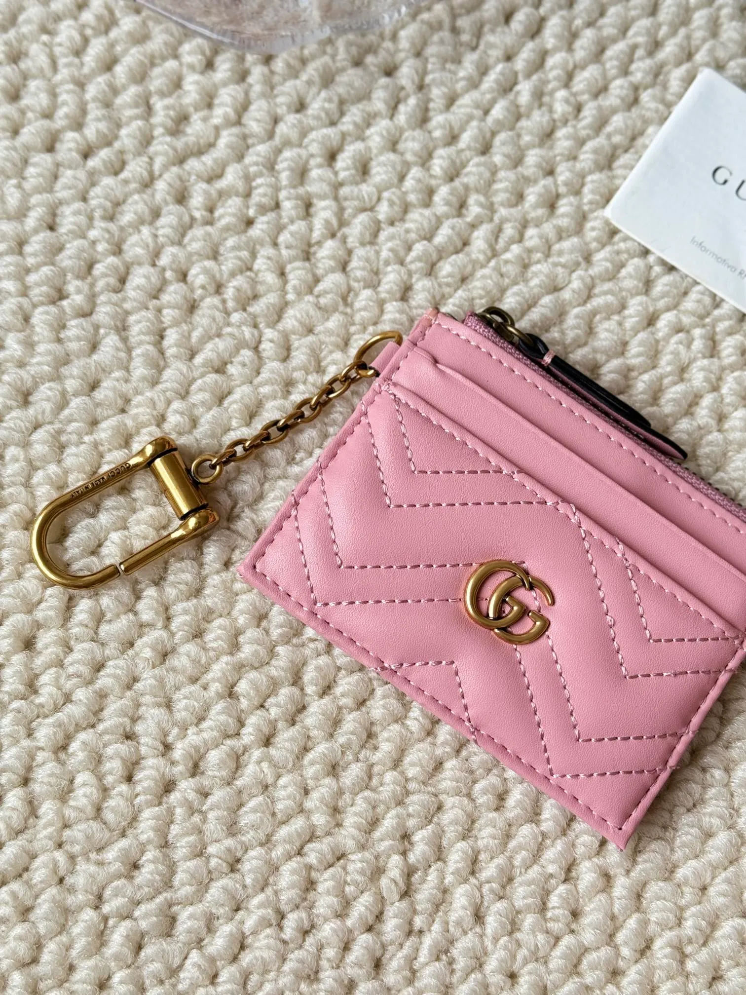 💰120 gucci card holder key🔑clasp new arrival! Actual shot of cowhide! Style number: 627064🎈🎈🎈Size: Width 10 X Height 7.5x1cm