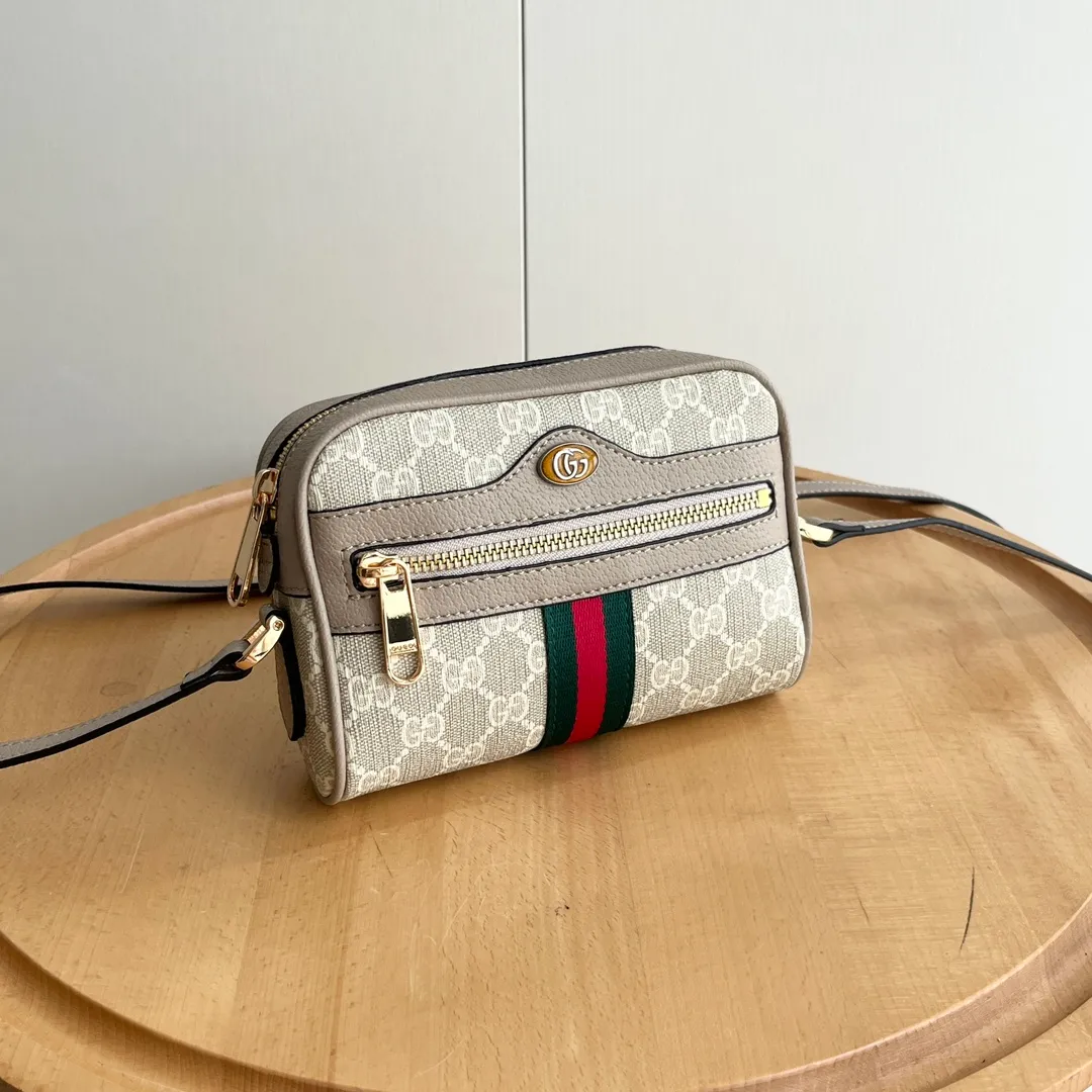 Actual shot #💰260 Model: 517350 Size: 17.5*12*5.5cm Gucci Ophidia series can be said to be out of control in retro style Crossbody shoulder strap🉑️Adjustable shoulder strap✅Keychain included
