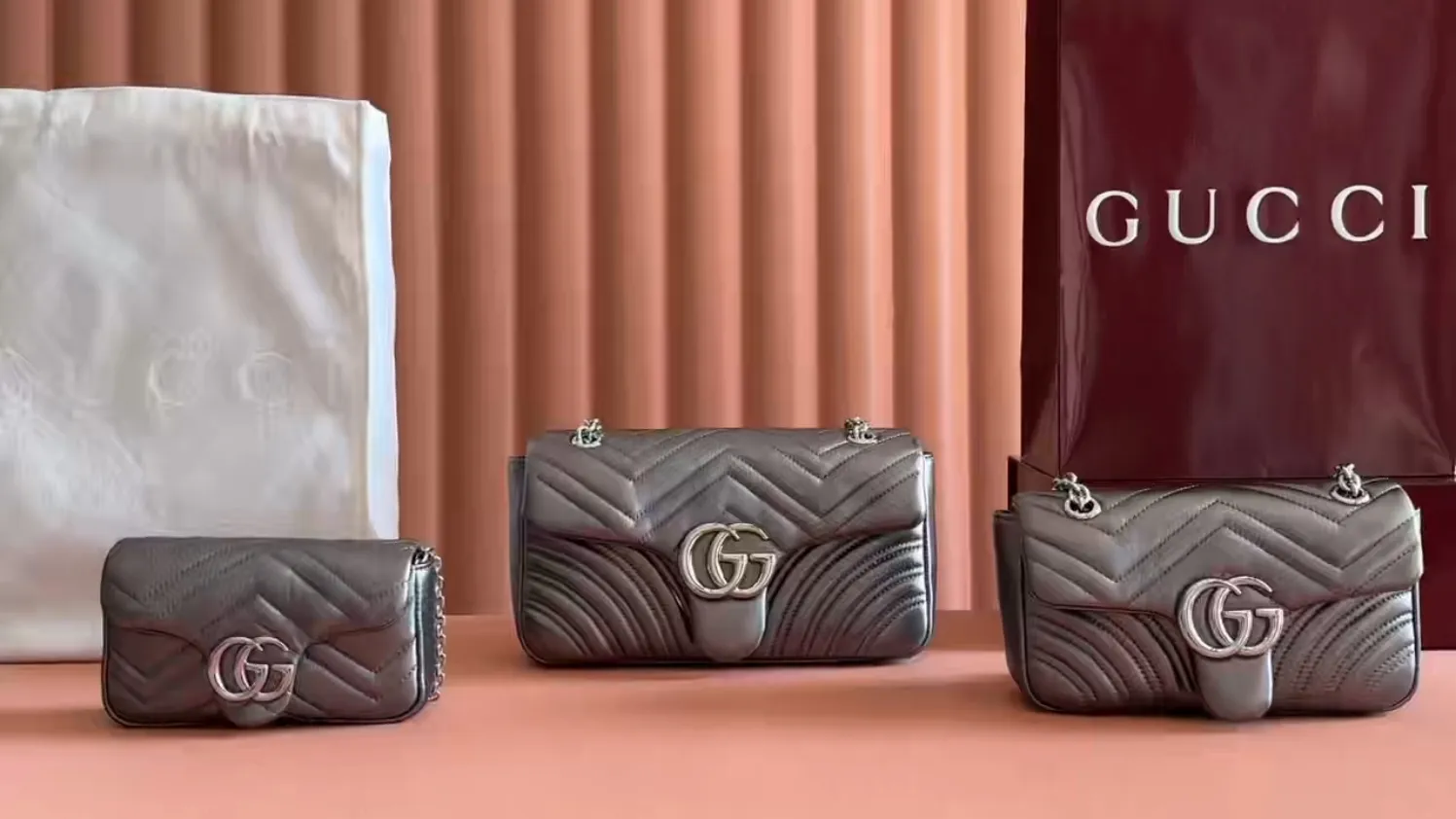 💋💋💋 New GG Marmont series mini, small and medium shoulder bags. Original leather shipped! 🐍Model: 841290, 837280, 837267. Combination short video