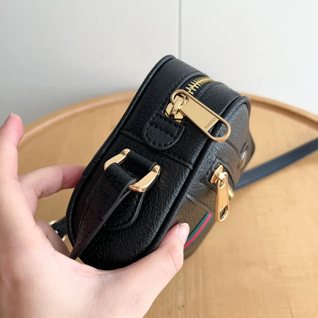 Actual shot #💰260 Model: 517350 Size: 17.5*12*5.5cm Gucci Ophidia series can be said to be out of control in retro style Crossbody shoulder strap🉑️Adjustable shoulder strap✅Keychain included