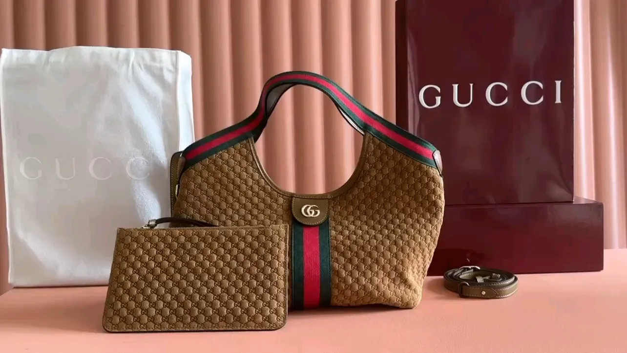 💋💋💋【New】Gucci Giglio series small tote bag, original leather shipped, model: 860845, short combination video