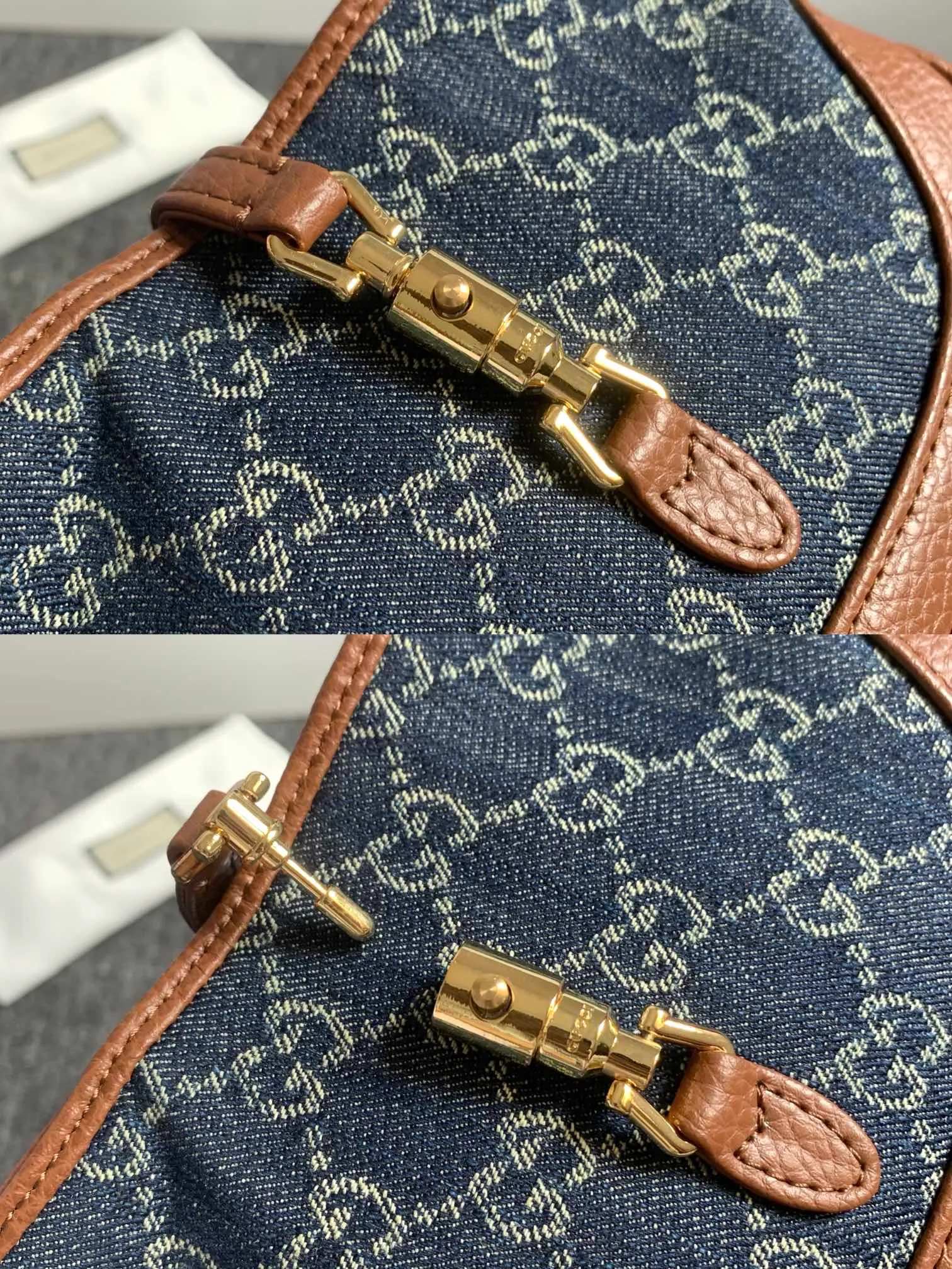 Actual shot #💰300 Model: 637092 Denim Size: 19*13*3cm 𝙂𝙐𝘾𝘾𝙄💝💝 𝘿𝙀𝙉𝙄𝙈 Denim Series Armpit Bag 19cm They say fashion is reincarnation. So this year’s fashion items must be indispensable with denim. Every major blogger and star has a retro bag. The new color denim and leather design is really awesome. It’s retro but not too solemn. The texture and color of the denim make it look a bit hippie and very everyday. I can think of countless combinations that are launched in limited editions to make you fall in love with retro denim🧢
