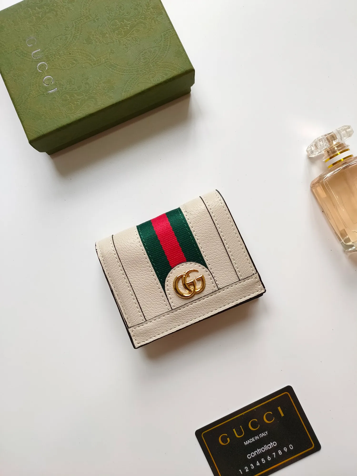💰140 No.: 523155 gucci·leather original leather 🇮🇹，‼ ‼ Made of imported grained cow leather, paired with ebony double G fabric, gold hardware, official unique identity code👍👍counter quality, real photos📷, size 11cm*8.5cm*2.5cm💸💸💸