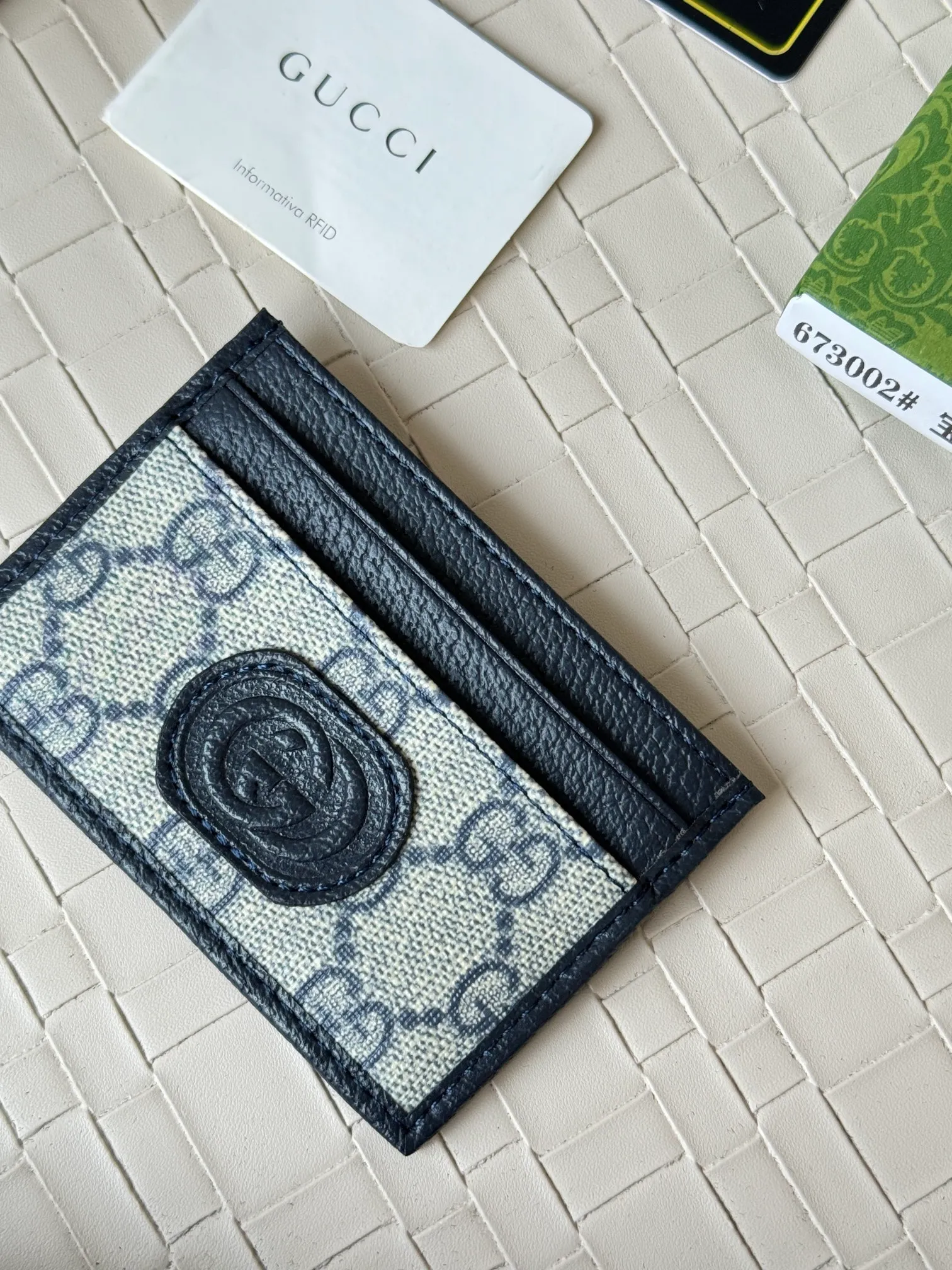 💰100 Real photos of gucci’s latest (card holder)! PVC with cowhide, model number 673002, size: 10cmX7cm