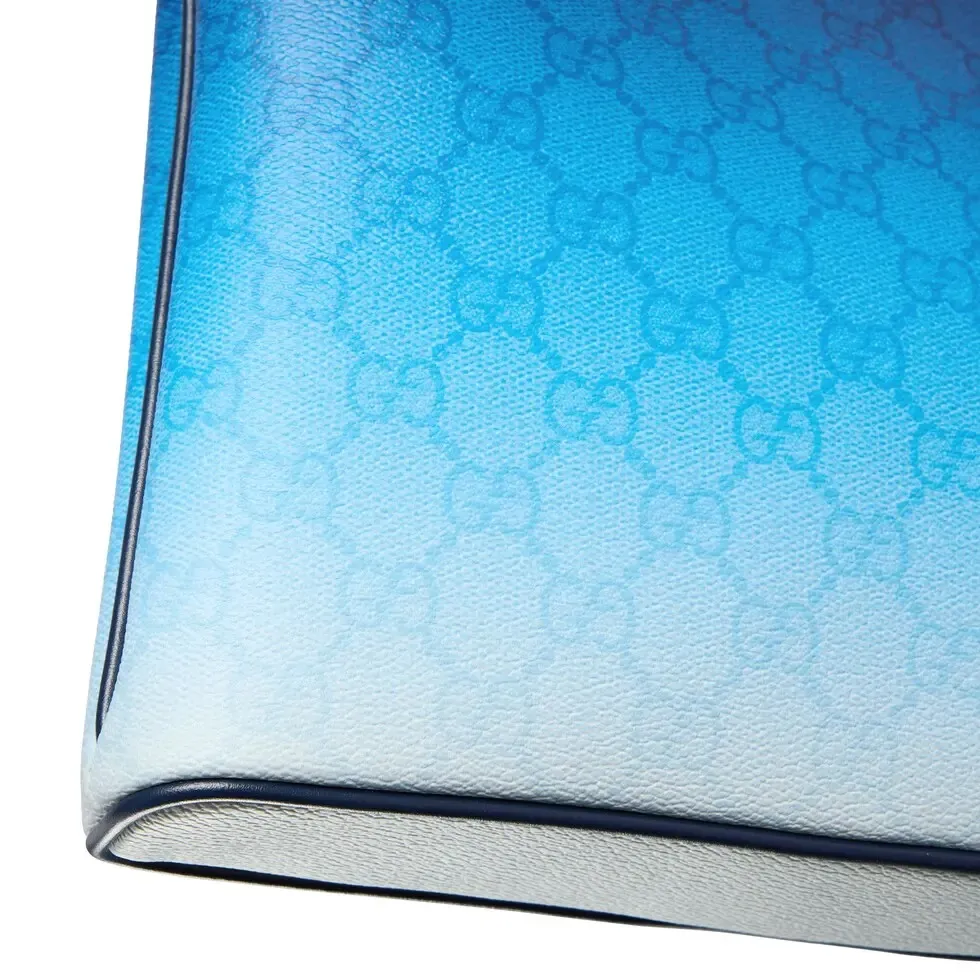 🔥The unique blue gradient effect print adds a fashionable aesthetic to this basic functional item. This clutch bag is made of GG Monogram coated fabric and has an all-over gradient print for an elegant style. Gradient blue GG Monogram coated fabric All-over gradient print Blue cotton and linen lining Interior: 1 zip pocket Detachable wrist strap (17 cm high) Zip closure Ref.: 835692. Dimensions: 31cm (width) x 24.5cm (height) x 5cm (depth) Weight: approx. 0.7kg Color: gradient blue/original leather. Made in Italy