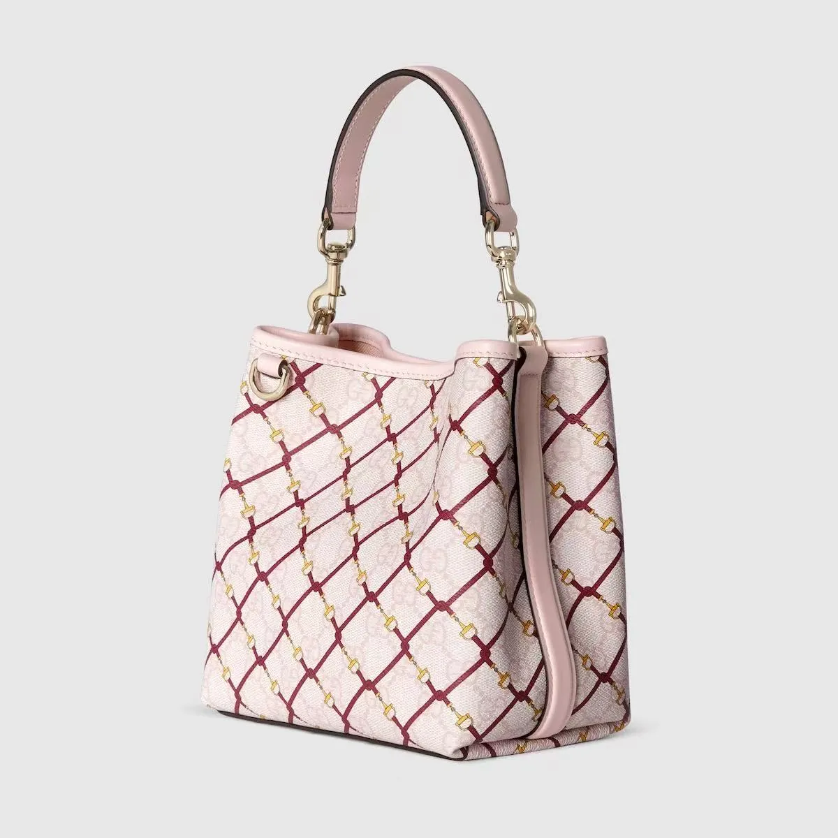 G brand new original leather, original hardware, real photos, model number: 815118 pink print/size: W19xH18x11cm, 🌹🌹🌹