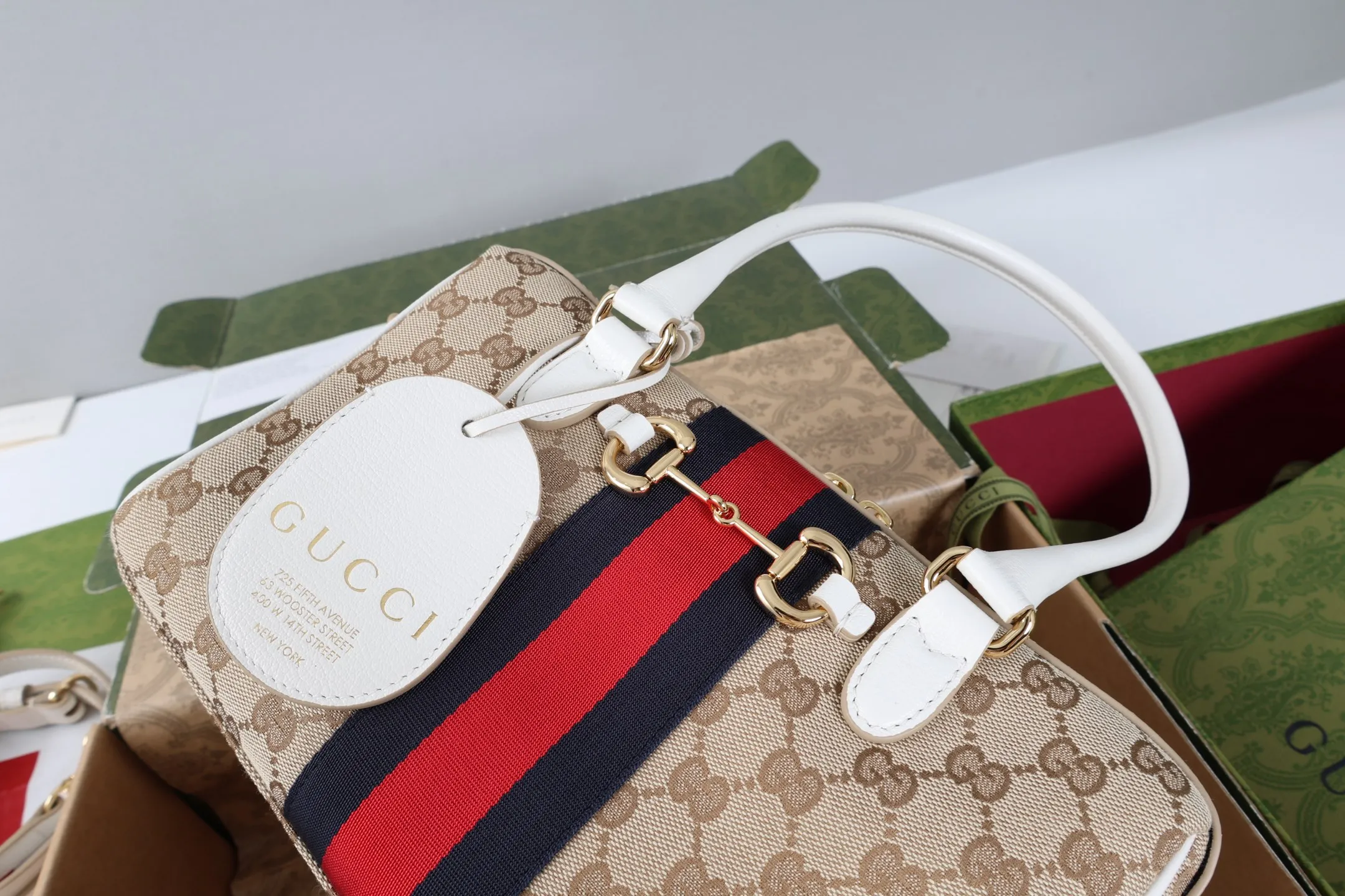 All Categories Official Website "Brand Women's Bags" Women's Bags 💙 GUCCI GUCCI 2026 New Classic GG Pattern Crossbody Bag