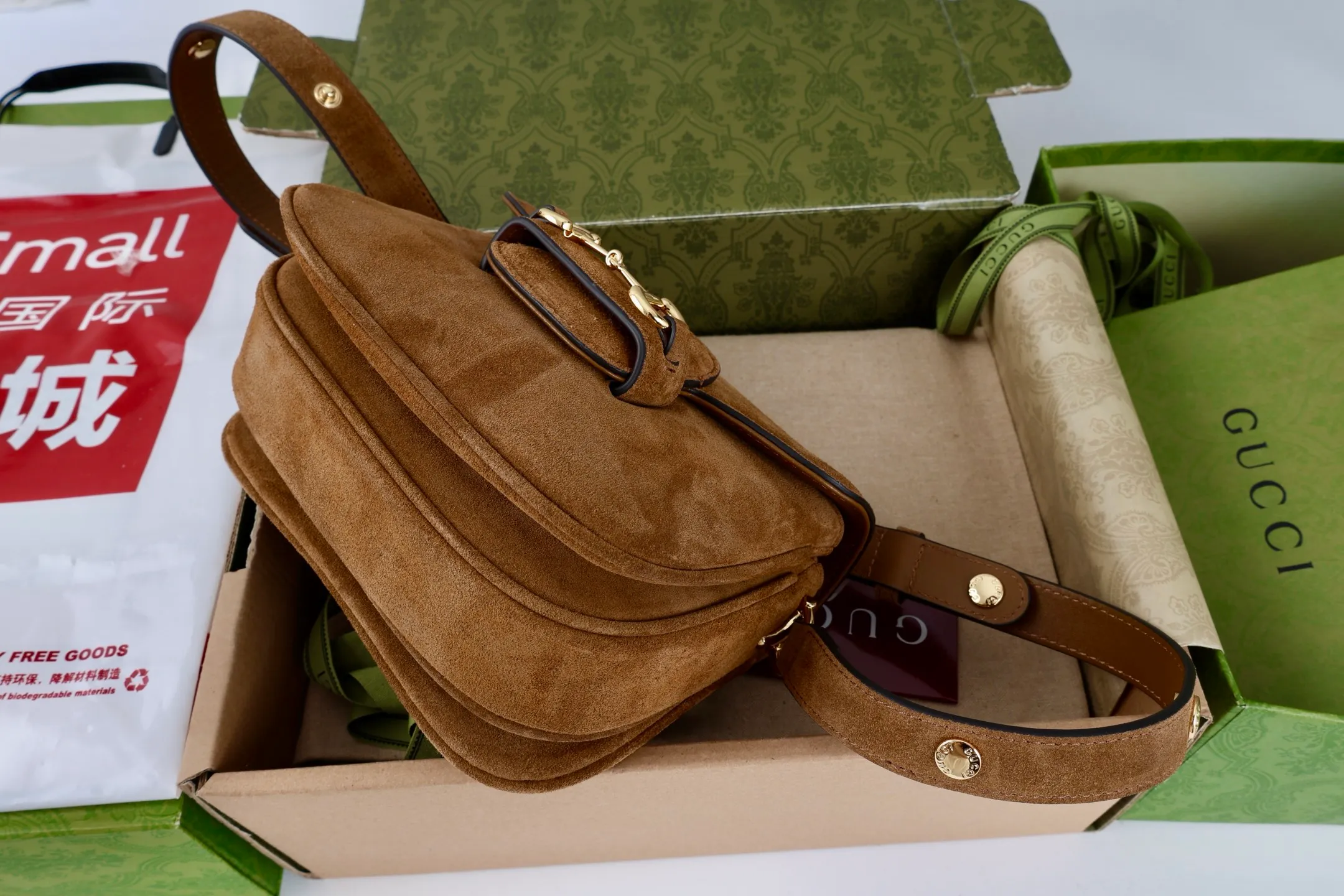 All Categories Official Website "Brand Women's Bags" Women's Bags 💙 GUCCI GUCCI 2026 New Classic GG Pattern Crossbody Bag