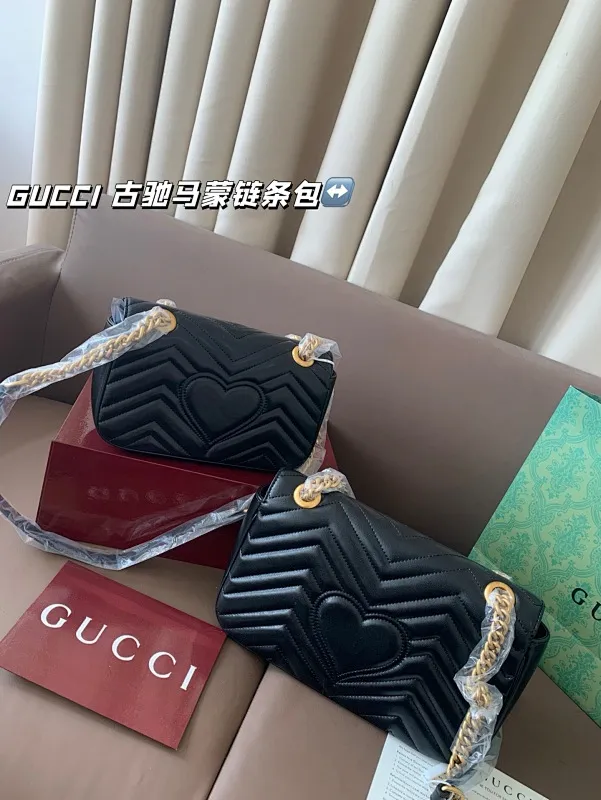 All Categories Official Website "Brand Women's Bags" Women's Bags 💙 GUCCI 2025 New GUCCIGG Marmont Marmont Chain Bag