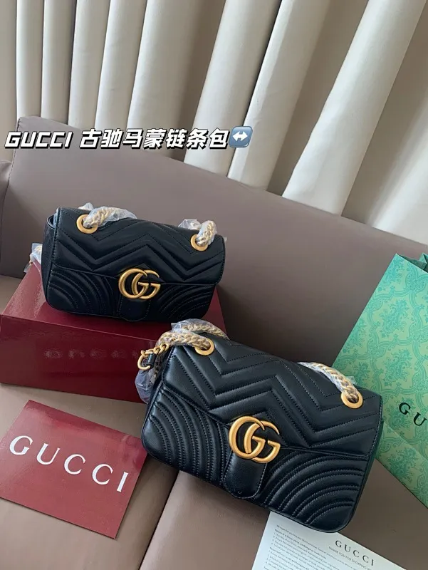 All Categories Official Website "Brand Women's Bags" Women's Bags 💙 GUCCI 2025 New GUCCIGG Marmont Marmont Chain Bag