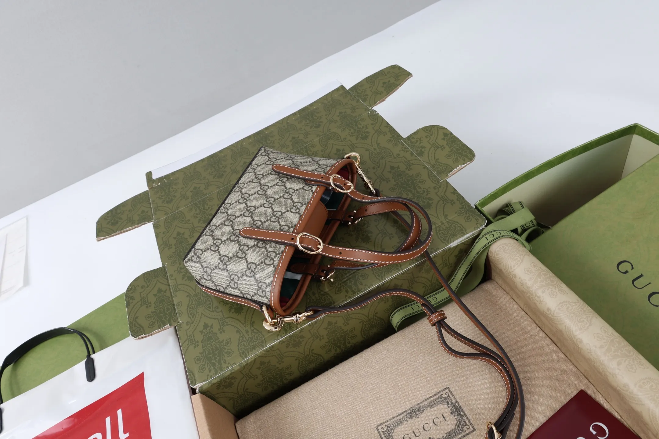 All Categories Official Website "Brand Women's Bags" Women's Bags 💙 GUCCI GUCCI 2026 New Classic GG Pattern Crossbody Bag
