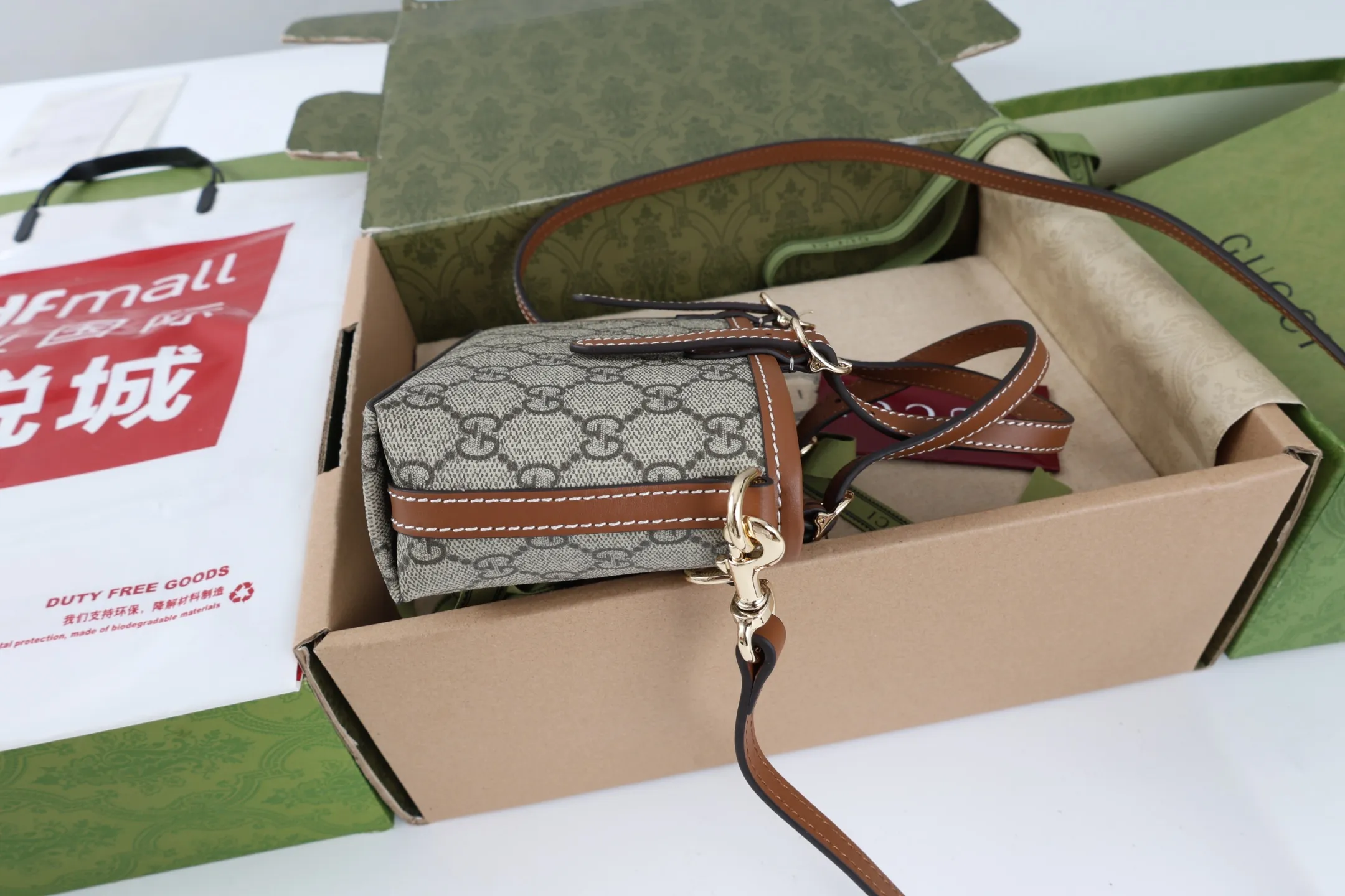 All Categories Official Website "Brand Women's Bags" Women's Bags 💙 GUCCI GUCCI 2026 New Classic GG Pattern Crossbody Bag