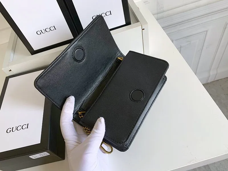 All categories Official website "Brand Women's Bags" Women's Bags 💙 GUCCI replica GUCCI, fine imitation GUCCI bag, GUCCI shoulder bag, 2023 official latest version GUCCI first layer cowhide chain bag, bag factory, original material, size: 18-10.5-4.5CM