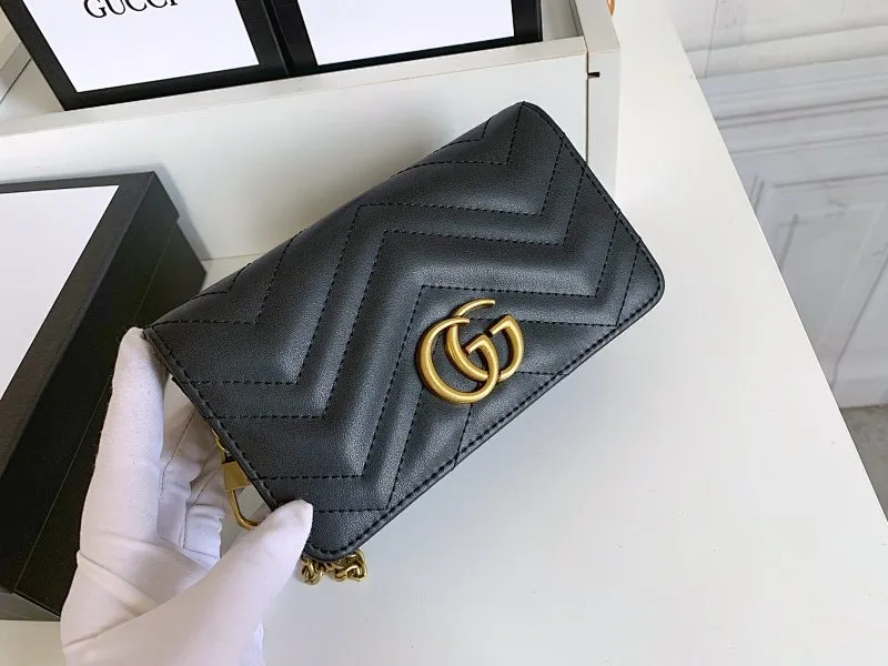All categories Official website "Brand Women's Bags" Women's Bags 💙 GUCCI replica GUCCI, fine imitation GUCCI bag, GUCCI shoulder bag, 2023 official latest version GUCCI first layer cowhide chain bag, bag factory, original material, size: 18-10.5-4.5CM