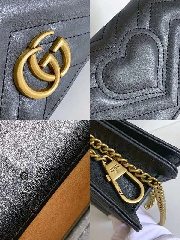 All categories Official website "Brand Women's Bags" Women's Bags 💙 GUCCI replica GUCCI, fine imitation GUCCI bag, GUCCI shoulder bag, 2023 official latest version GUCCI first layer cowhide chain bag, bag factory, original material, size: 18-10.5-4.5CM