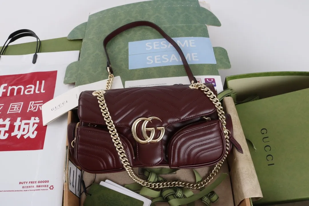 All Categories Official Website "Brand Women's Bags" Women's Bags 💙 GUCCI GUCCI 2026 New Classic GG Pattern Crossbody Bag