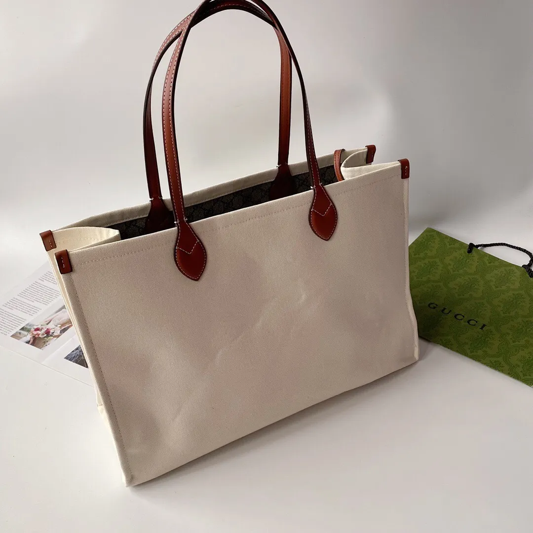All Categories Official Website "Brand Women's Bags" Women's Bags 💙 GUCCI 2024 New GUCCI Cool Tote Canvas Bag