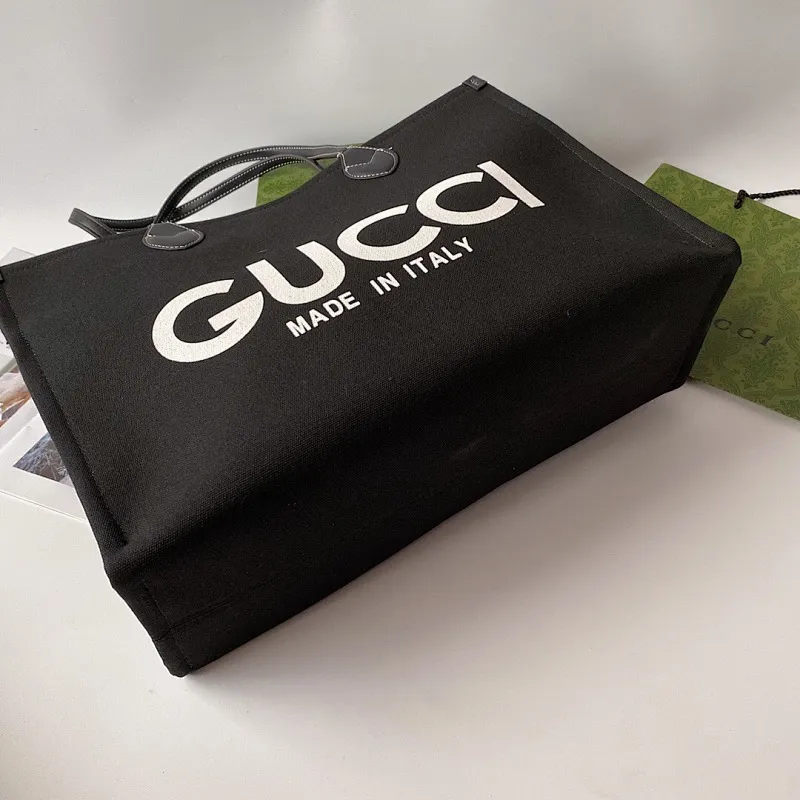 All Categories Official Website "Brand Women's Bags" Women's Bags 💙 GUCCI 2024 New GUCCI Cool Tote Canvas Bag