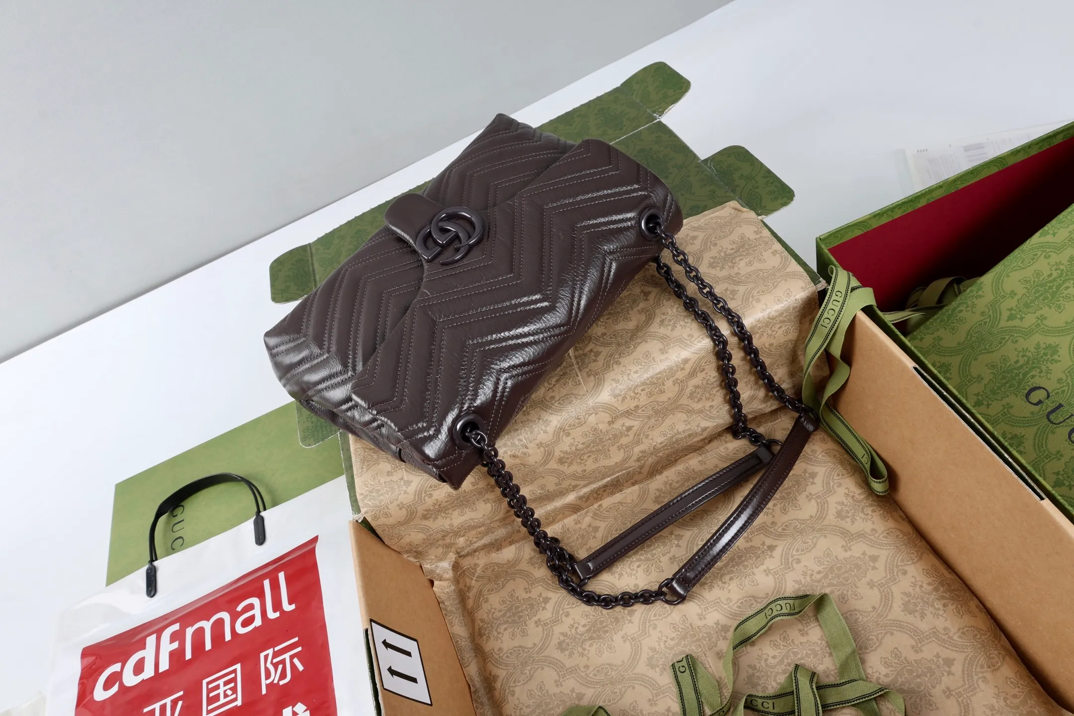 All Categories Official Website "Brand Women's Bags" Women's Bags 💙 GUCCI GUCCI 2026 New Classic GG Pattern Crossbody Bag