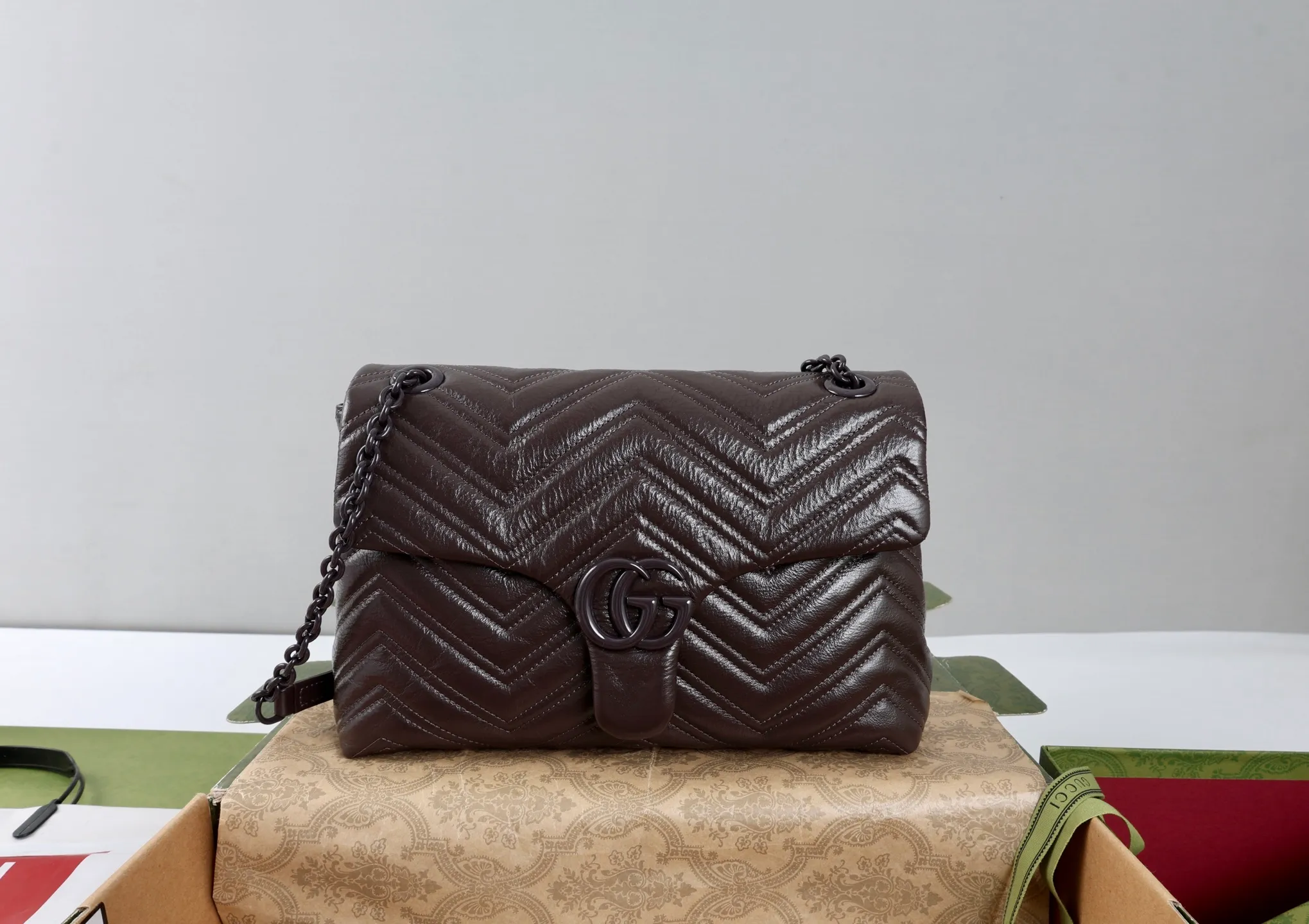 All Categories Official Website "Brand Women's Bags" Women's Bags 💙 GUCCI GUCCI 2026 New Classic GG Pattern Crossbody Bag