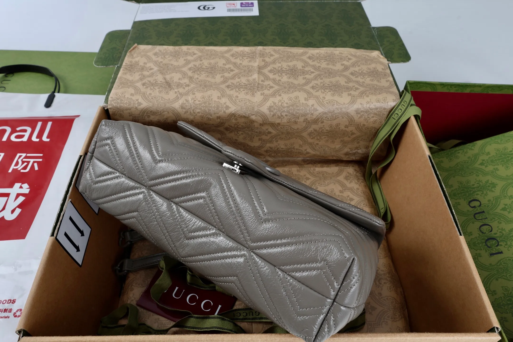 All Categories Official Website "Brand Women's Bags" Women's Bags 💙 GUCCI GUCCI 2026 New Classic GG Pattern Crossbody Bag