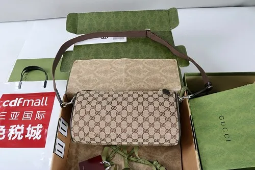 All Categories Official Website "Brand Women's Bags" Women's Bags 💙 GUCCI GUCCI 2026 New Classic GG Pattern Crossbody Bag