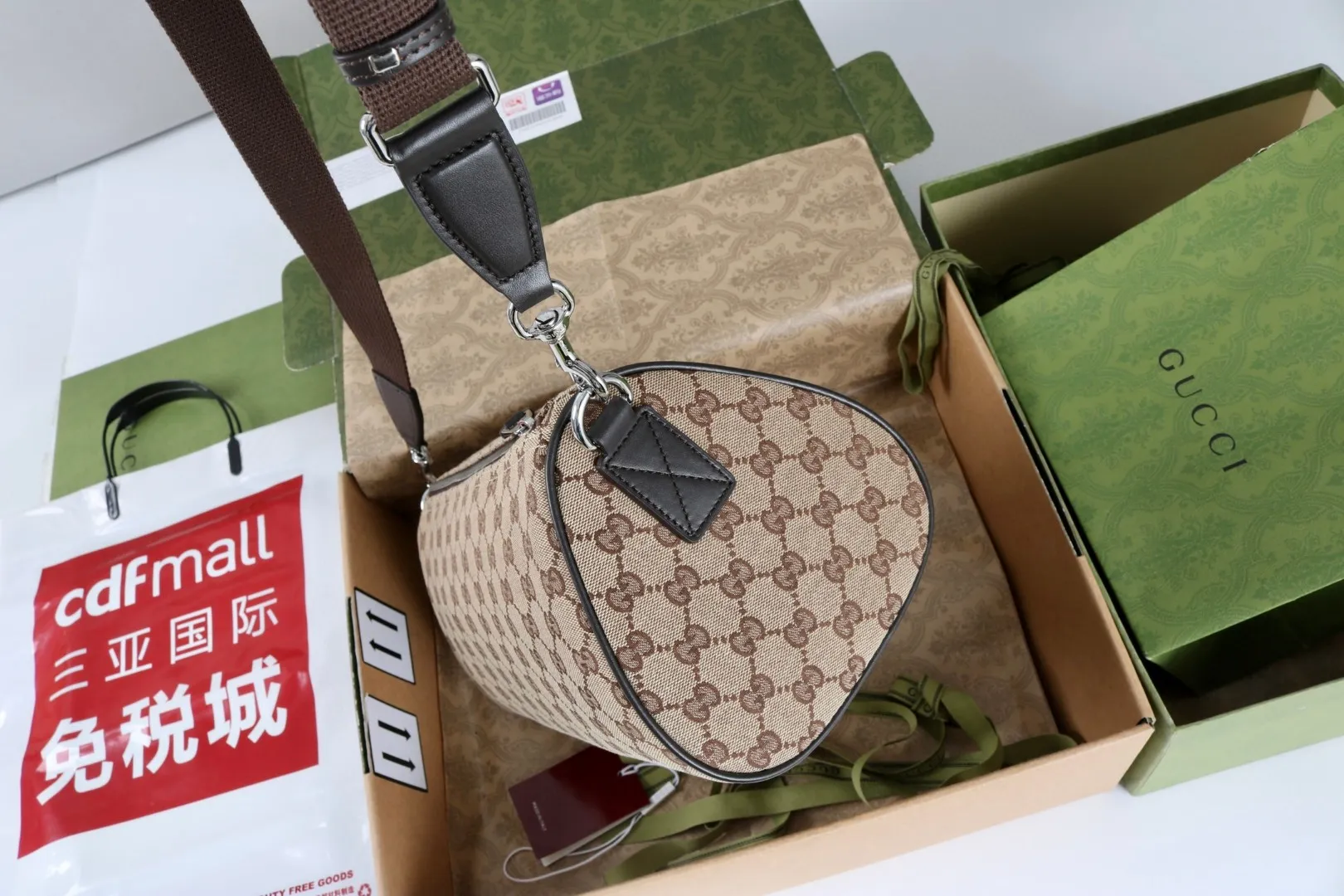 All Categories Official Website "Brand Women's Bags" Women's Bags 💙 GUCCI GUCCI 2026 New Classic GG Pattern Crossbody Bag