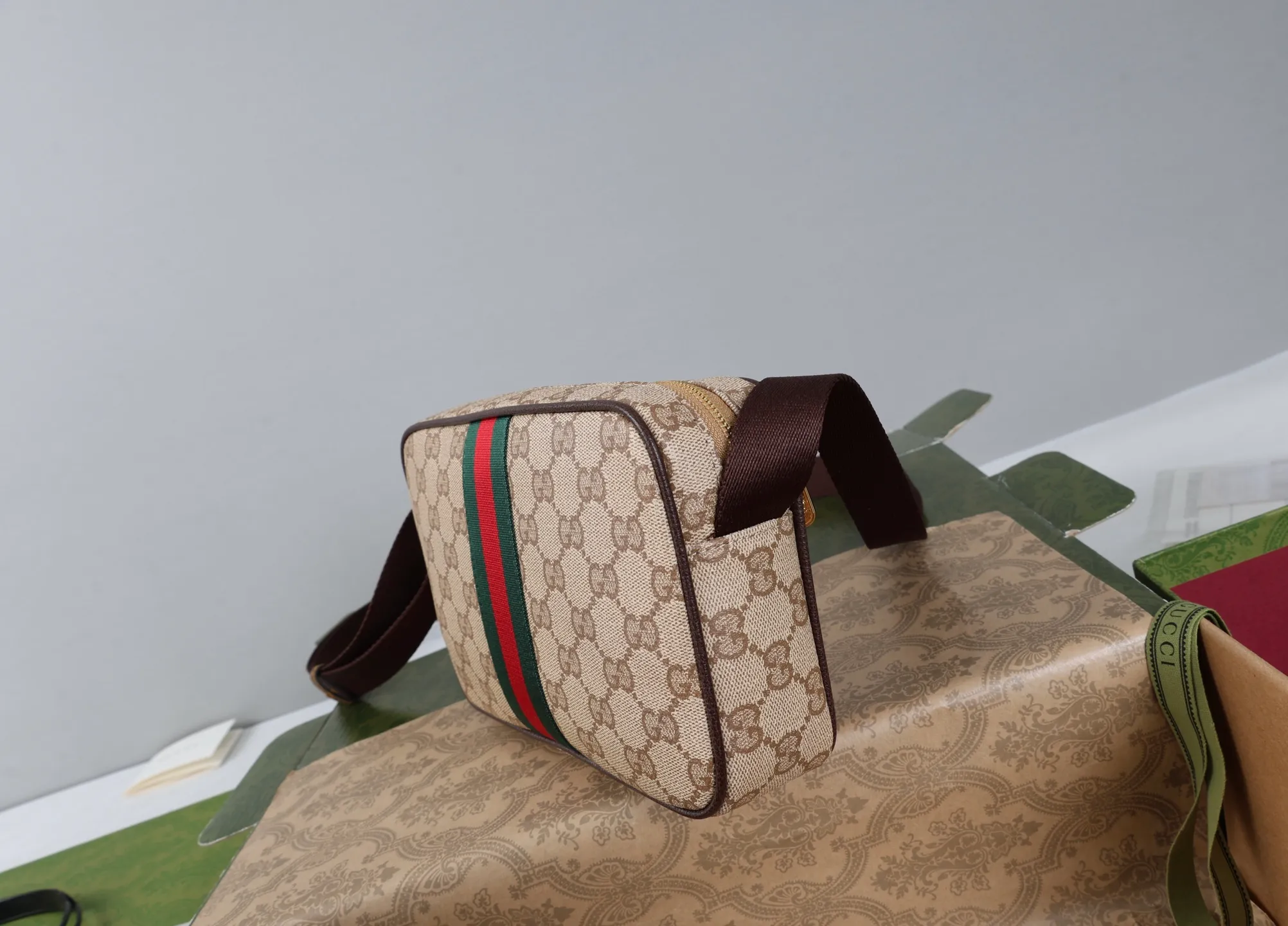 All Categories Official Website "Brand Women's Bags" Women's Bags 💙 GUCCI GUCCI 2026 New Classic GG Pattern Crossbody Bag