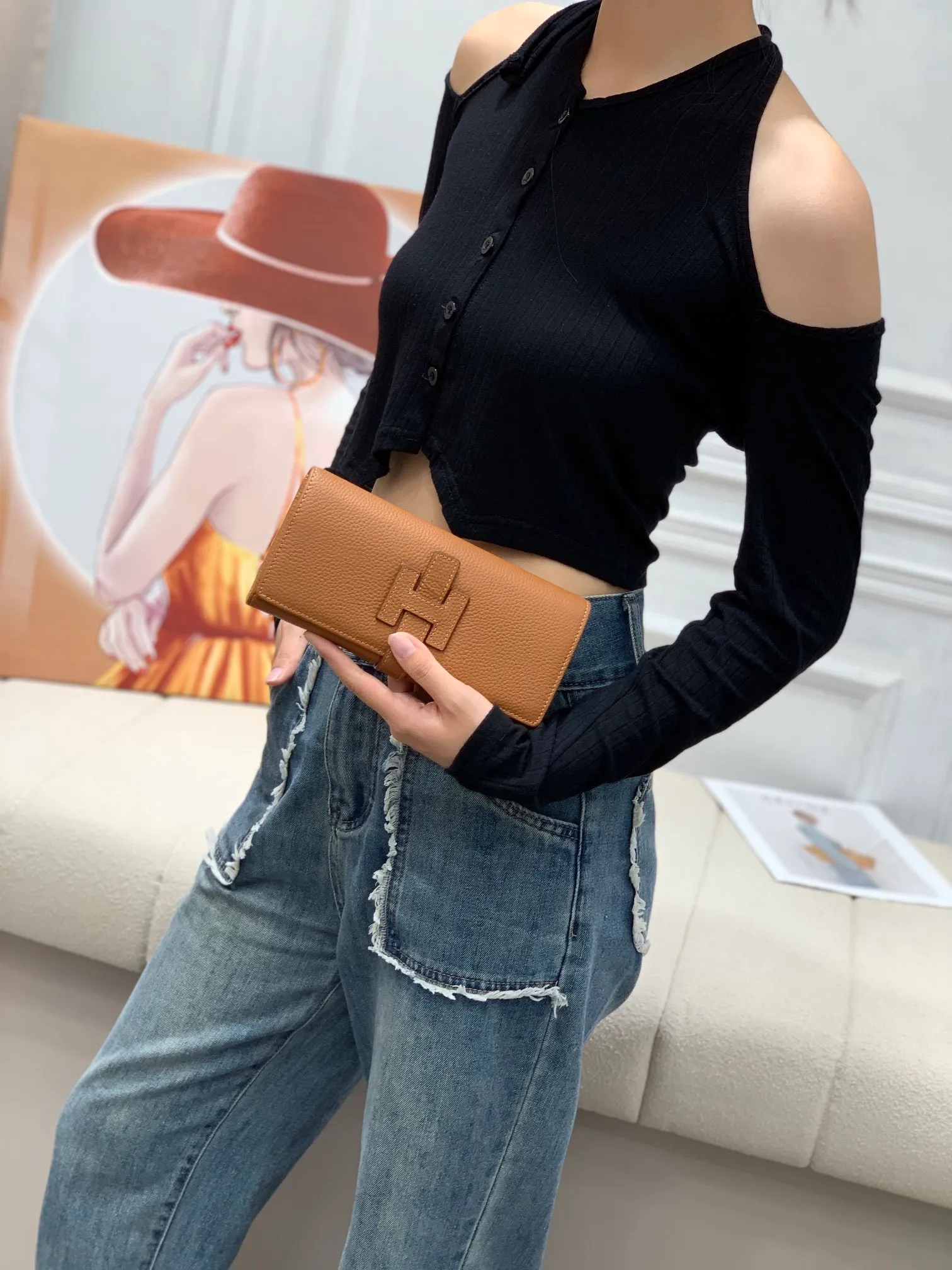 All Categories Hermès Wallet (Hermès) Hermès 514-2 Leather Buckle